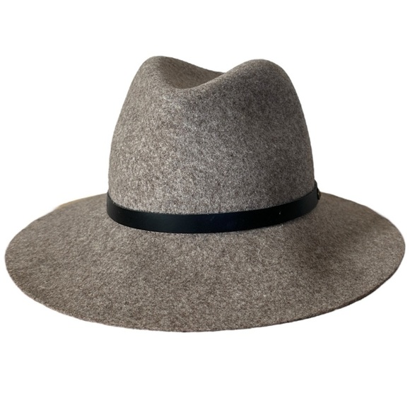 rag & bone Accessories - Rag & Bone Womens Floppy Brim Fedora Sz S Felted Wool Leather Band Boho Blogger